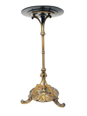 Lot 264 - JENNENS & BETTRIDGE - 19TH CENTURY GILT PARCEL EBONISED PAPIER MACHE OCCASIONAL TABLE