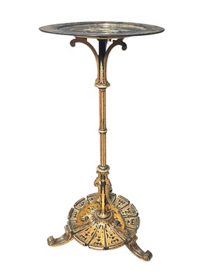 Lot 264 - JENNENS & BETTRIDGE - 19TH CENTURY GILT PARCEL EBONISED PAPIER MACHE OCCASIONAL TABLE