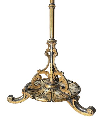 Lot 264 - JENNENS & BETTRIDGE - 19TH CENTURY GILT PARCEL EBONISED PAPIER MACHE OCCASIONAL TABLE