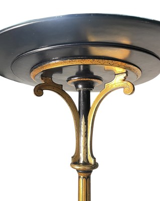 Lot 264 - JENNENS & BETTRIDGE - 19TH CENTURY GILT PARCEL EBONISED PAPIER MACHE OCCASIONAL TABLE