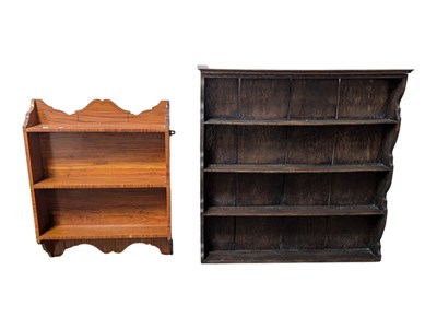 Lot 823 - 18TH CENTURY & LATER WALL HANGING BOOKCASE