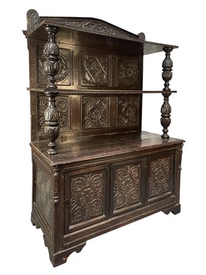 Lot 295 - 19TH CENTURY GOTHIC REVIVAL OAK BUFFET