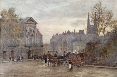 Lot 410 - HERBERT MENZIES MARSHALL (1841-1913) - BARTHOLOMEW SQUARE, LONDON - WATERCOLOUR