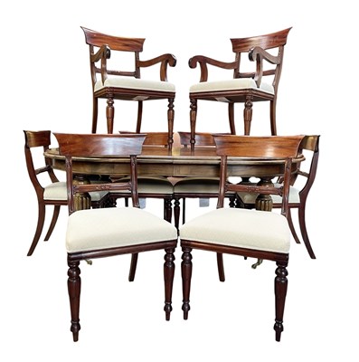 Lot 355 - VICTORIAN 19TH CENTURY REVIVAL MAHOGANY DINING ROOM SUITE