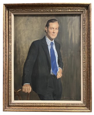 Lot 625 - NORMAN HEPPLE (BRITISH, 1908-1994) - PORTRAIT OF CHARLES BLACK