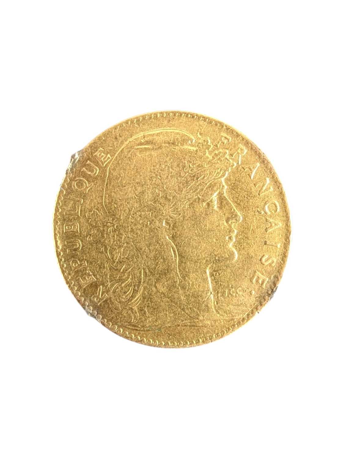 Lot 4 - 1914 FRENCH GOLD TEN FRANCS