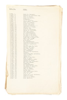 Lot 86 - RANK FILMS / PINEWOOD STUDIOS - 1969 SHOOTING SCHEDULES & COSTING INFORMATION