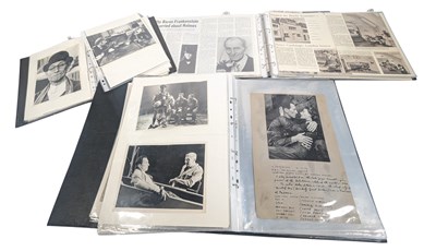 Lot 74 - PETER CUSHING - THREE ALBUMS OF PHOTOGRAPHS, CLIPPINGS & MORE