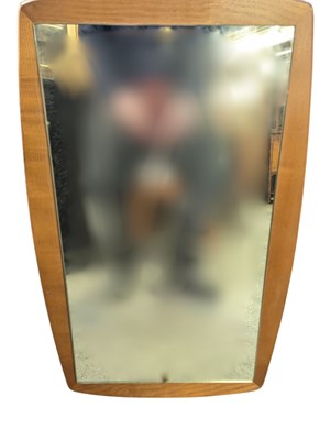 Lot 569 - BRITISH MODERN DESIGN - MID CENTURY 1960S TEAK ATOMIC STYLE MIRROR