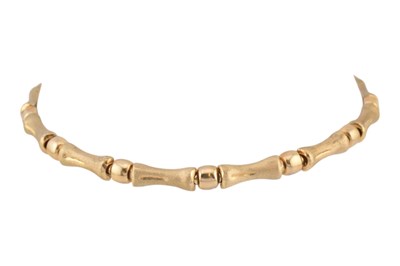 Lot 144 - HALLMARKED 9CT GOLD FANCY LINK CHAIN BRACELET