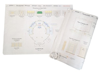 Lot 137 - DOCTOR WHO - WORLD ENOUGH AND TIME - ORIGINAL PRODUCTION SET DESIGNS