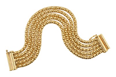 Lot 141 - HALLMARKED 9CT GOLD MULTI STRAND CHAIN BRACELET