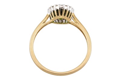 Lot 59 - HALLMARKED 9CT GOLD TOURMALINE & DIAMOND HALO RING