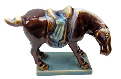 Lot 135 - 20TH CENTURY CHINESE POTTERY HORSE FROM XU YUCHANG (COAL MINE MANAGER)