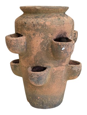 Lot 938 - VINTAGE MID 20TH CENTURY STRAWBERRY TERRACOTTA PLANTER