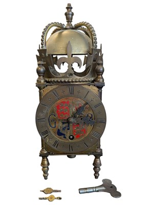 Lot 298 - 20TH CENTURY GEORGE VI 1937 CORONATION LANTERN CLOCK