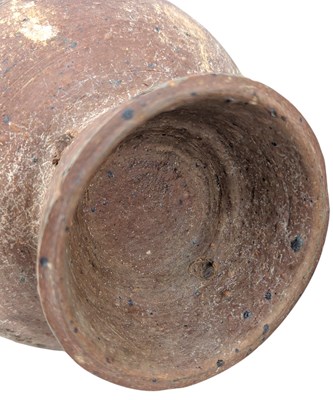 Lot 89 - CHINESE WESTERN HAN YUEYAO GREEN-GLAZED STONEWARE VASE /URN 西汉越窑双耳壶
