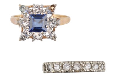 Lot 427 - TWO GOLD & GEM SET RINGS