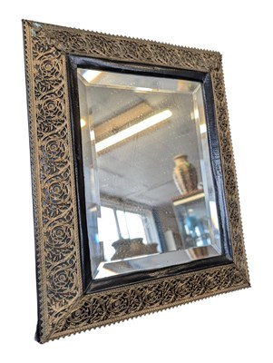 Lot 306 - EARLY 20TH CENTURY GILT FILIGREE WORKED EASEL BACK MIRROR