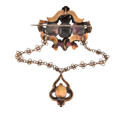 Lot 35 - 19TH CENTURY ROCK CRYSTAL BROOCH PENDANT