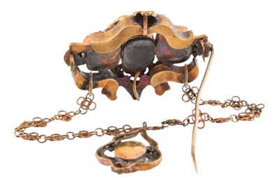 Lot 35 - 19TH CENTURY ROCK CRYSTAL BROOCH PENDANT