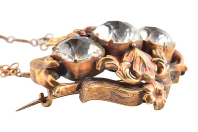 Lot 35 - 19TH CENTURY ROCK CRYSTAL BROOCH PENDANT