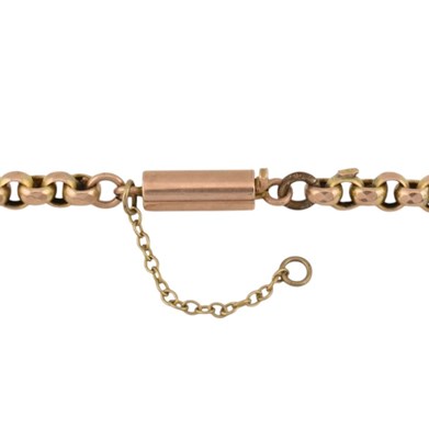 Lot 57 - ANTIQUE GOLD FACETED CHAIN LINK NECKLACE