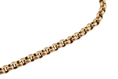 Lot 57 - ANTIQUE GOLD FACETED CHAIN LINK NECKLACE