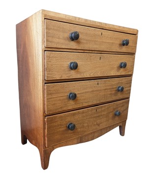 Lot 886 - 19TH CENTURY VICTORIAN MAHOGANY CADDY TOP CHEST OF DRAWERS