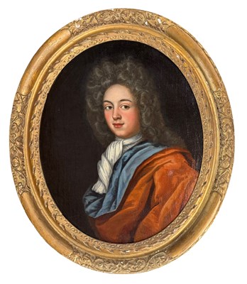 Lot 400 - 18TH CENTURY ENGLISH SCHOOL - OIL ON CANVAS PORTRAIT PAINTING OF GENTLEMAN