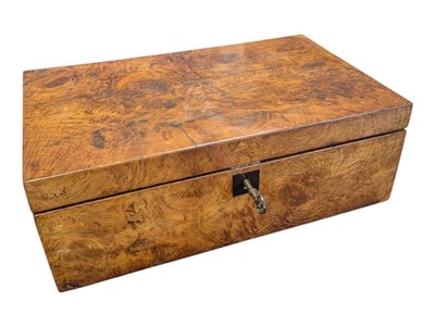 Lot 478 - 19TH CENTURY VICTORIAN WALNUT WRITING SLOPE