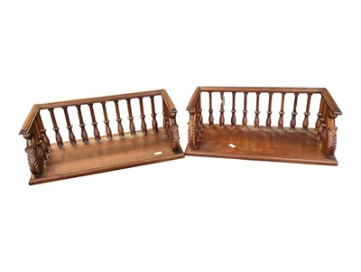 Lot 216 - A PAIR OF 19TH CENTURY MAHOGANY BOOK TRAYS / TROUGH