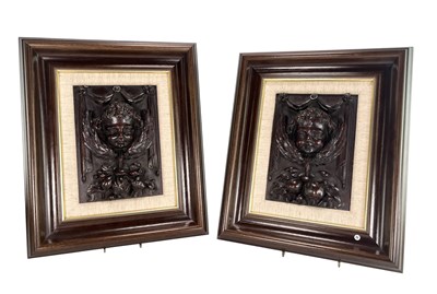 Lot 105 - PAIR OF LATE 18TH/EARLY 19TH CENTURY CARVED OAK ARCHITECTURAL PANELS WITH CHERUBS
