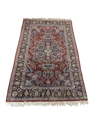 Lot 839 - LARGE 20TH CENTURY PERSIAN ISLAMIC KASHAN FLOOR RUG