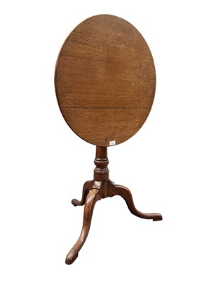 Lot 614 - 19TH CENTURY MAHOGANY TILT TOP WINE TABLE