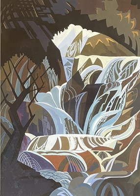 Lot 96 - JOY DORRINGTON (CONTEMPORARY) - BECKA FALLS - GOUACHE ON PAPER