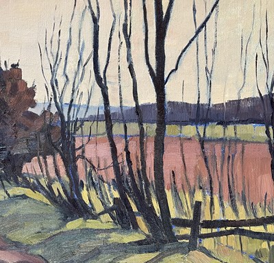 Lot 89 - R KENNETH KENRICK - WINTER LANDSCAPE I - OIL ON CANVAS