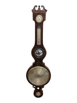 Lot 846 - 19TH CENTURY MAHOHANY CASE MERCURY BAROMETER BY SORDELLI