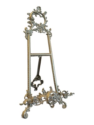 Lot 346 - EARLY 20TH CENTURY BRASS FRENCH ROCOCO STYLE TABLE TOP EASEL