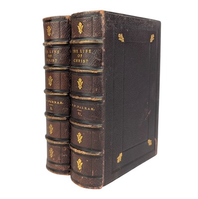 Lot 174 - FARRAR, FREDERIC W. - c1874 THE LIFE OF CHRIST, LEATHER BINDING, IN TWO VOLUMES