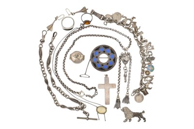 Lot 394 - COLLECTION OF SILVER & WHITE METAL JEWELLERY