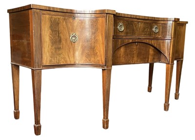 Lot 616 - GEORGE III LATE 18TH CENTURY MAHOGANY SIDEBOARD CREDENZA