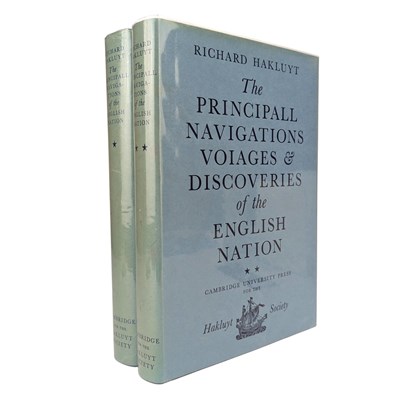 Lot 191 - HAKLUYT, RICHARD - 1965 THE PRINCIPALL NAVIGATIONS VOIAGES & DISCOVERIES OF THE ENGLISH NATION, 2VOL