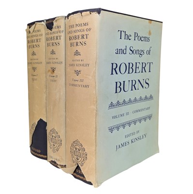 Lot 209 - BURNS, ROBERT - 1968 THE POEMS AND SONGS OF ROBERT BURNS, ED. JAMES KINSLEY, 3VOLS