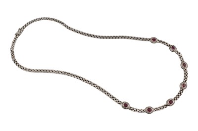 Lot 62 - 18CT GOLD RUBY & DIAMOND COLLAR NECKLACE