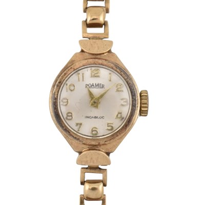 Lot 508 - HALLMARKED 9CT GOLD ROAMER WRISTWATCH