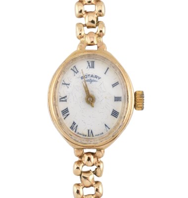 Lot 501 - HALLMARKED 9CT GOLD ROTARY WRISTWATCH