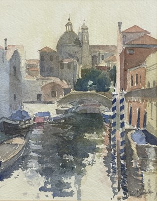 Lot 93 - BARN - CAROLINE MCLACHLAN (CONTEMPORARY) - VIEW ON THE DORSADURO WATERCOLOUR