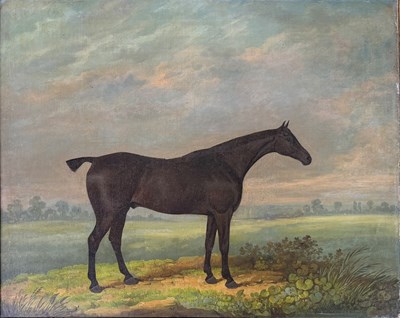 Lot 276 - JAMES BARENGER THE YOUNGER (1780-1831) - BAY MARE - OIL ON RELINED CANVAS PAINTING