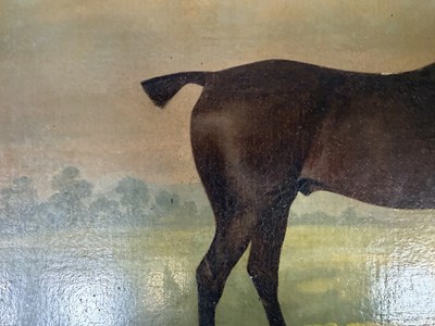 Lot 276 - JAMES BARENGER THE YOUNGER (1780-1831) - BAY MARE - OIL ON RELINED CANVAS PAINTING